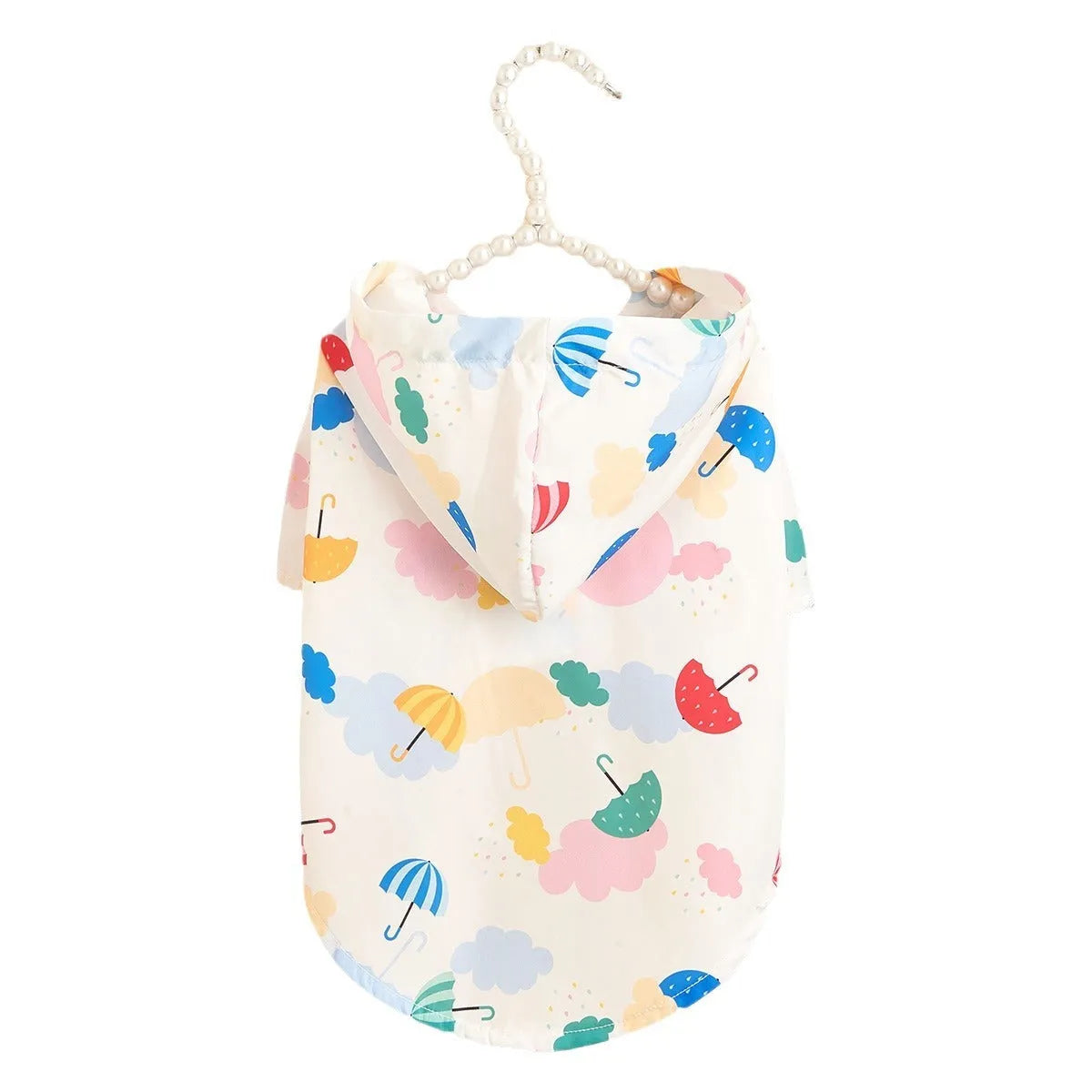 Cartoon umbrella pattern colourful pet raincoat for dogs in polyester fabric
