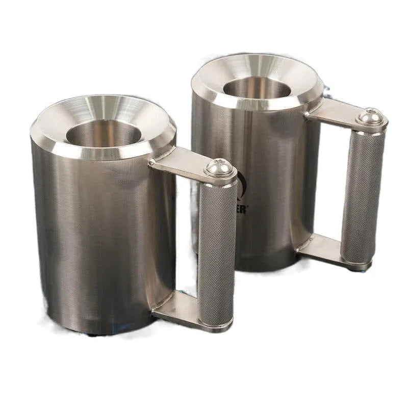 Silver stainless steel dumbbell cup weighing 8kg for adjustable weight training equipment