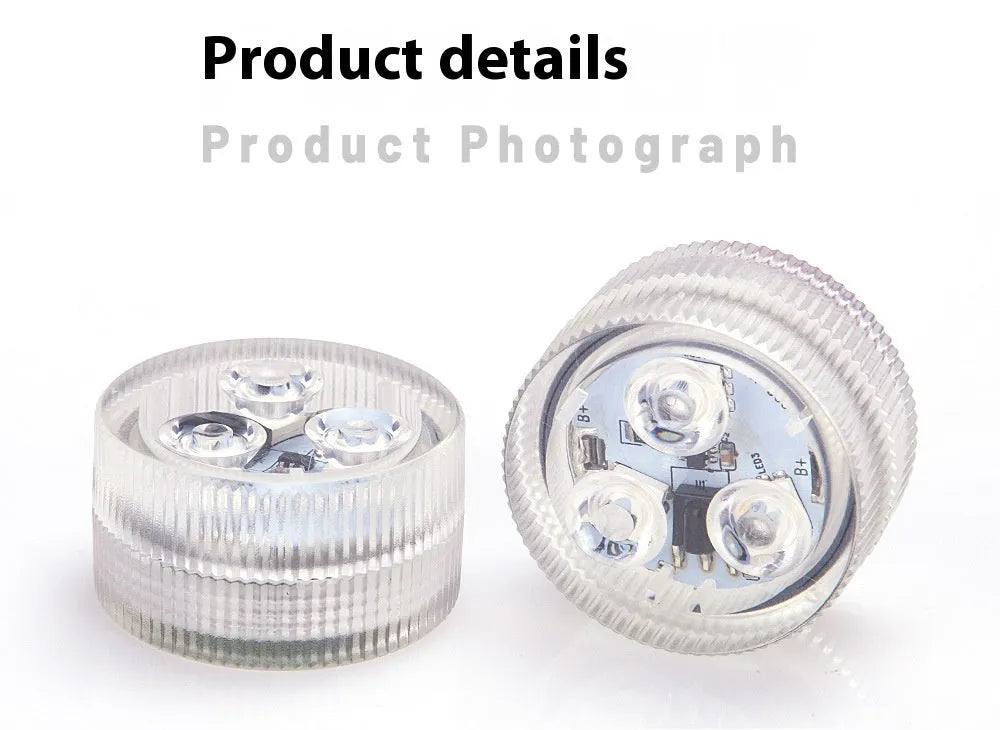 Remote control waterproof LED diving light for fish tanks with compact plastic housing