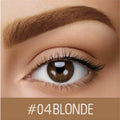 Brow cream tube in dark grey and golden yellow shades for waterproof, quick-drying eyebrow definition