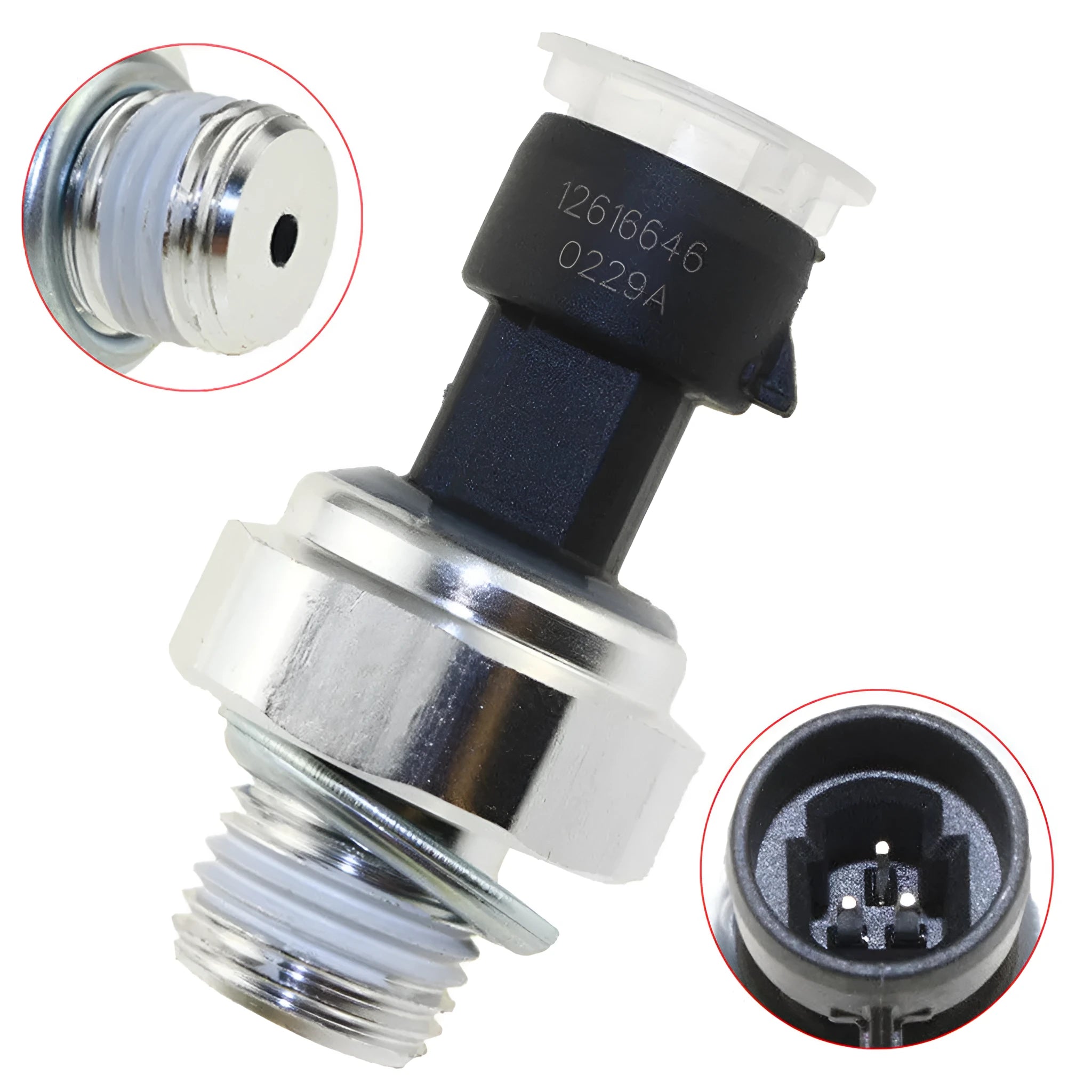 Oil pressure sensor for Buick and Chevrolet vehicles compatible with multiple GM part numbers