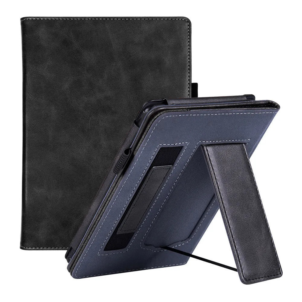 Kindle Paperwhite 5 leather case with integrated wrist strap bracket in multiple colour options