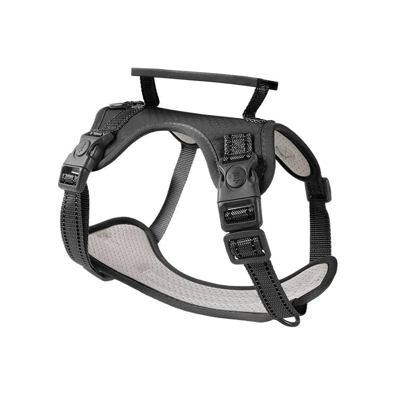 Adjustable dog harness and lead set in multiple colours with chest strap design
