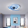 Modern iron chandelier for children's bedroom in blue or pink with remote control