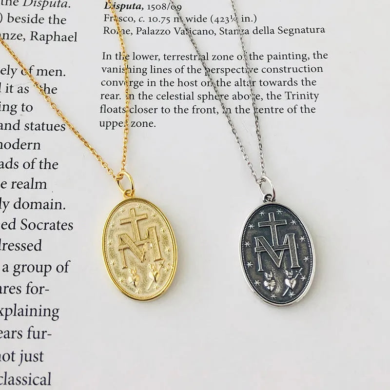 S925 sterling silver vintage embossed portrait pendant electroplated coin style in silver colour