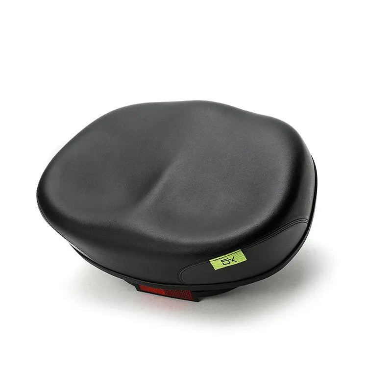 Thickened plus-size bicycle saddle with shock absorber and reflective stickers