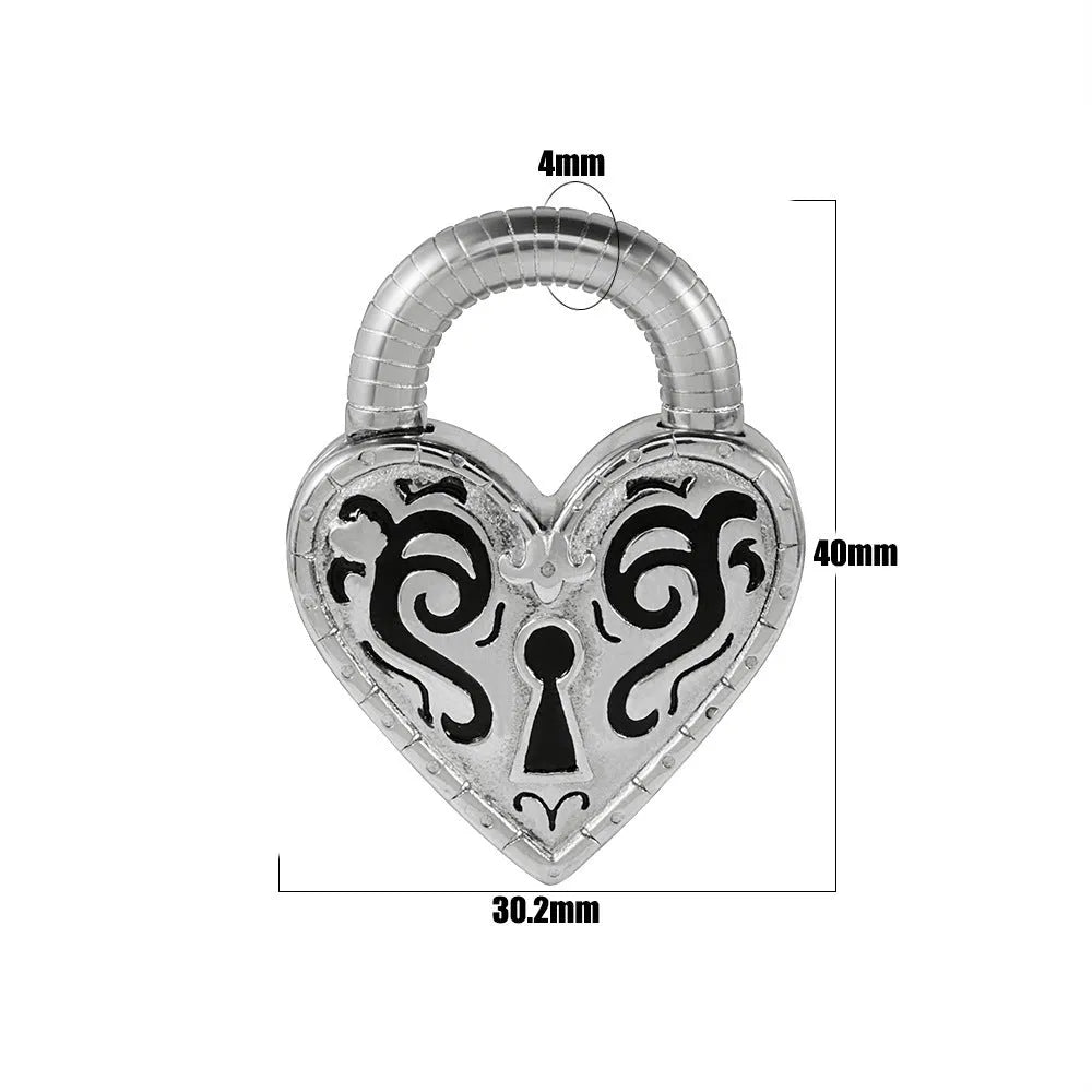 Gold and steel colour heart-shaped stainless steel fashion earrings for women