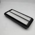 Black car air filter with 256mm x 113mm x 40mm dimensions for modern vehicle replacement
