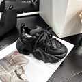 Women's cross-strap wedge sneakers in synthetic leather with 6-8cm heel height