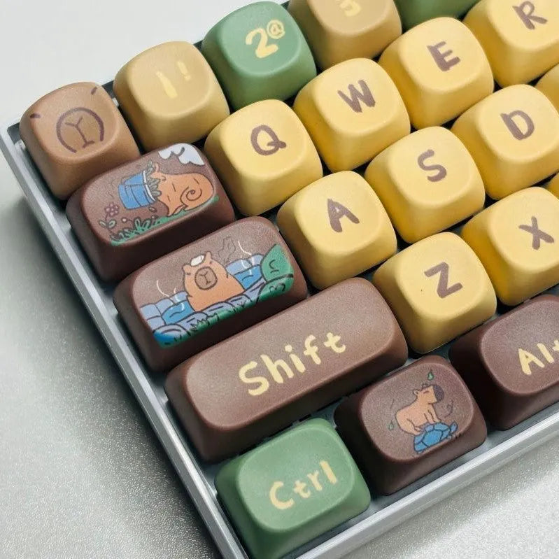 Capabala 130-key ABS mechanical keyboard keycap set with MOA height profile