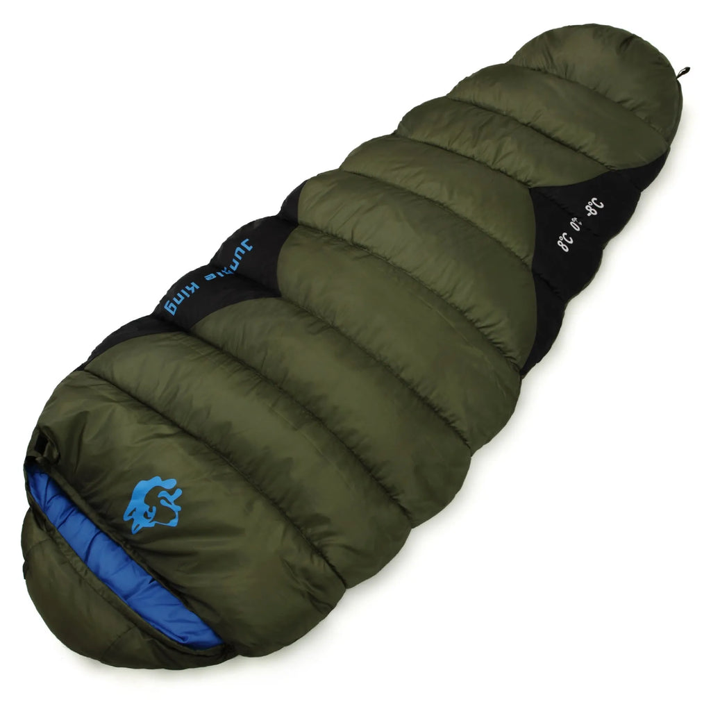 Outdoor cotton sleeping bag with compression storage bag in brown colour option