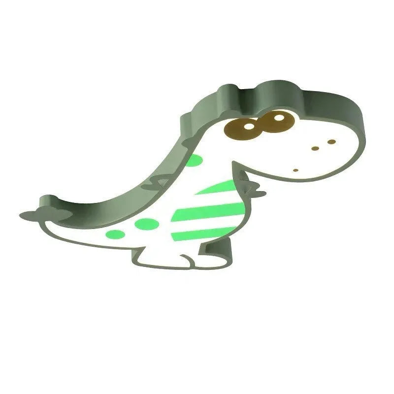 48cm cartoon dinosaur ceiling light with aluminium body and PVC shade in children's bedroom