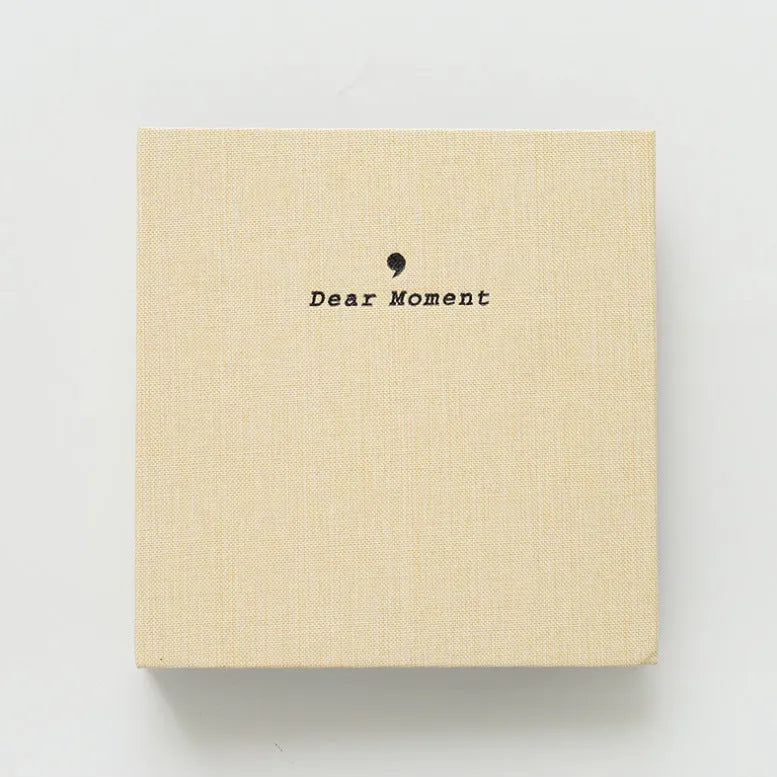 Cotton and linen loose-leaf pocket photo album for 3-inch and 5-inch prints with PP cover, beige colour