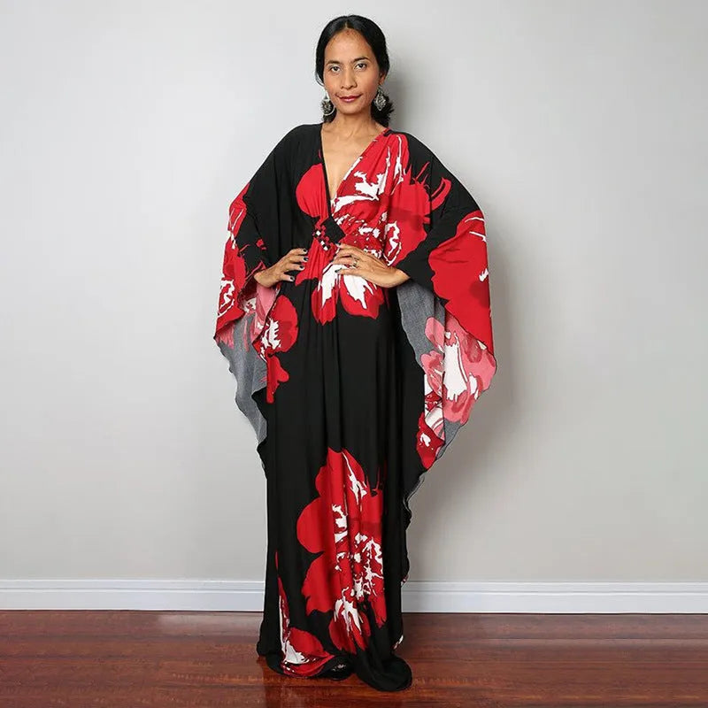 Women's loose chemical fibre blend bikini cover-up robe for swimming sun protection