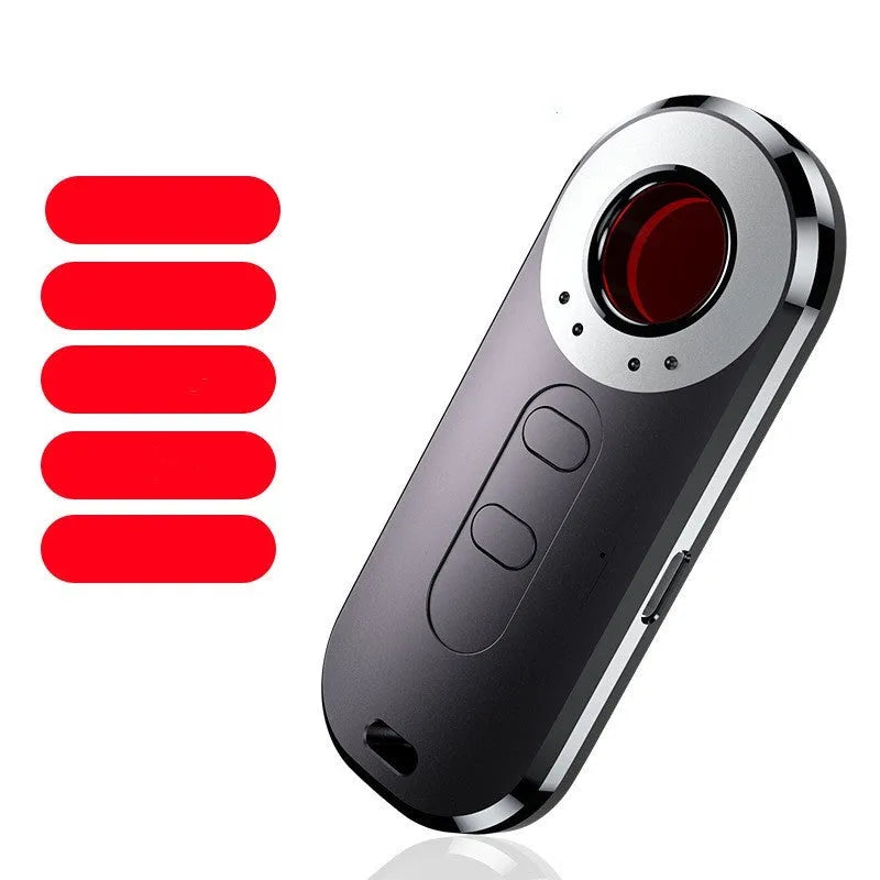 Infrared anti-monitoring detector device showing compact 91mm design with USB connection port