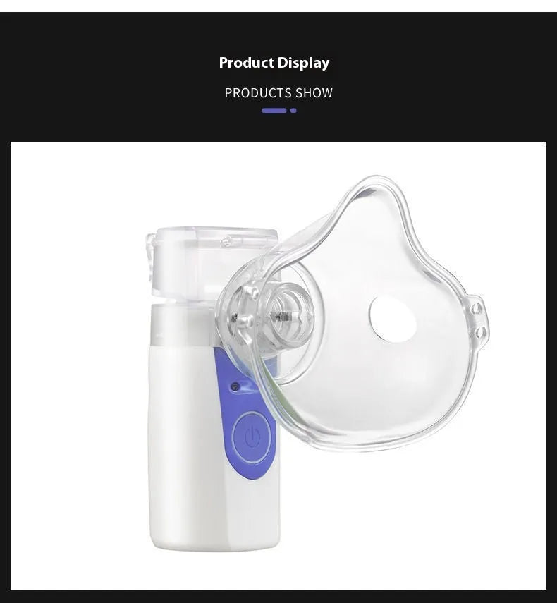 Handheld USB nebulizer spray machine with columnar design for household drug atomization