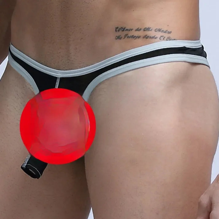 Men's ice silk nylon briefs in elephant nose small cut design showing multiple colour options