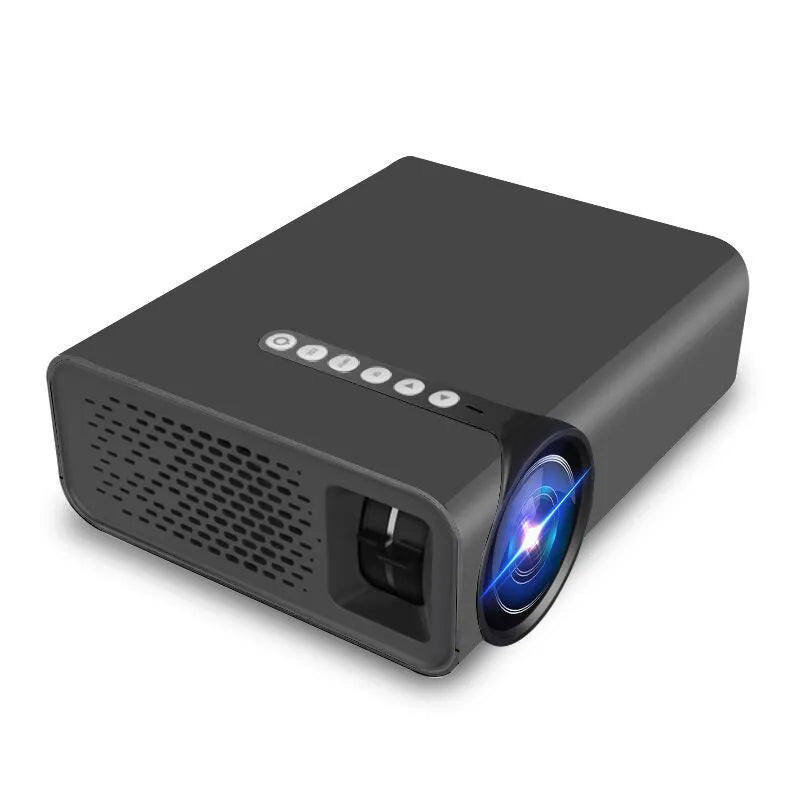 YG530 mini mobile phone projector with wireless same-screen connectivity in black and white colour options