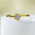 Minimalist crown shaped silver ring with linear elements in Korean Ins style
