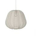 Japanese-style net pumpkin ceiling lamp in iron construction with branch-type design