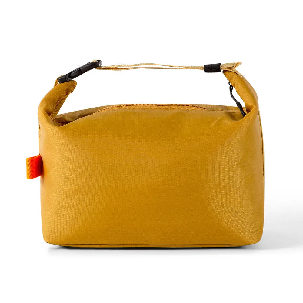 Japanese-style insulated Oxford cloth lunch bag with 24x14cm base in army green colour