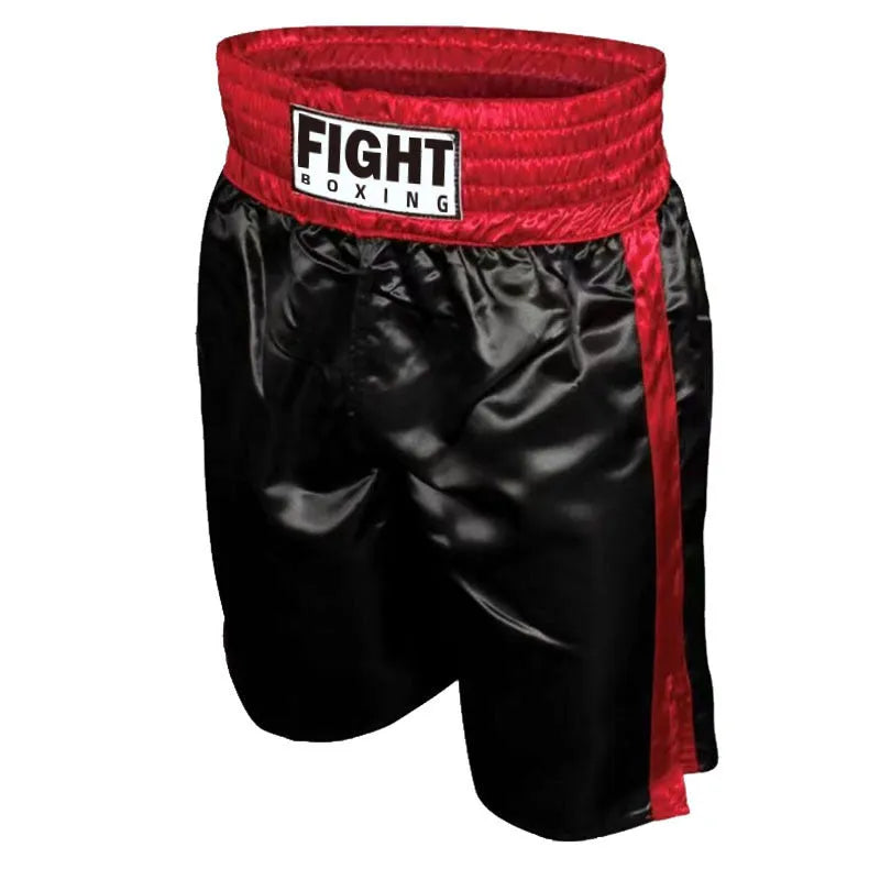 Boxing shorts for training in multiple colour options including black and white waist with stripes