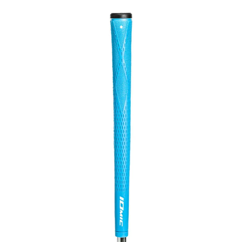 TPE material golf club grip shown in multiple colour options including pink, red, blue, white, and black.