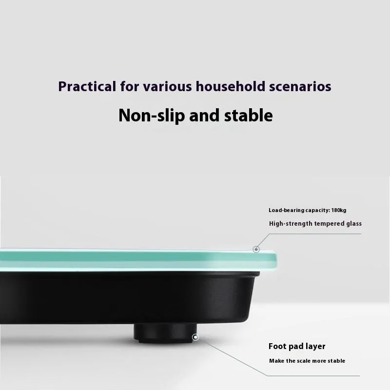 Household weighing scale in cross ice crystal white finish with digital display for weight measurement