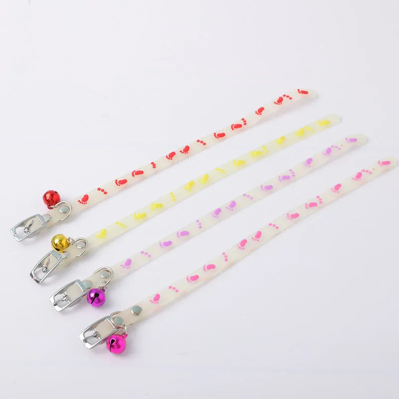 Luminous cat collar with glowing night-time feature and adjustable 29cm length
