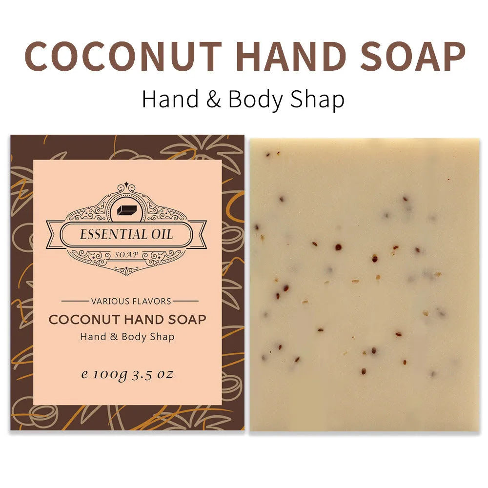 Handmade frosted essential oil soap bar in 100g size with choice of scents.