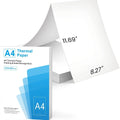 White A4 thermal paper for portable thermal printers with quick-drying thermosensitive coating