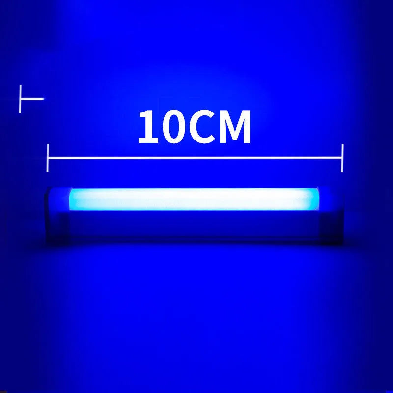 Rechargeable dimmable LED fill light tube in blue and purple colours for photography and room lighting