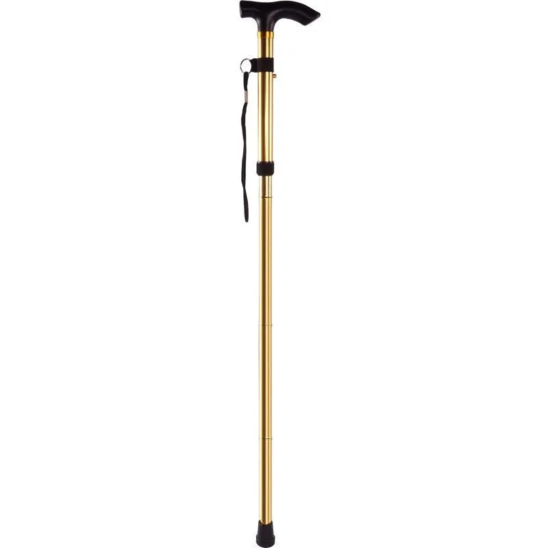 Aluminium folding walking cane with adjustable height and non-slip rubber tip