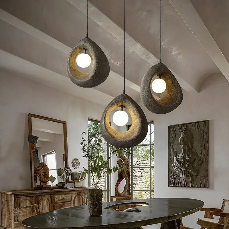 Sili Style retro restaurant bar chandelier with milky white 32cm lampshade