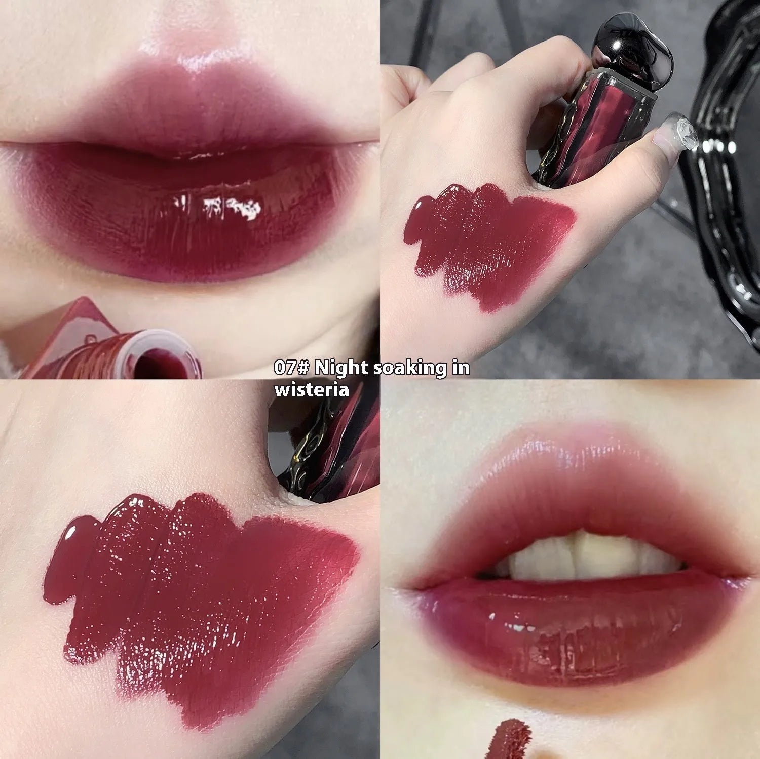 Glacier Lava Lip Lacquer mirror lip gloss in water-light texture with seven colour options