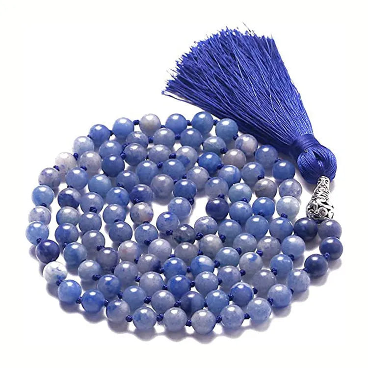 95-100cm agate tassel necklace with geometric pattern and mixed stone beads including amethyst and lapis lazuli