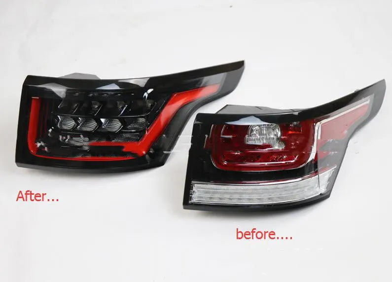 Pair of LED car brake light assemblies for rear bumper replacement on 2014-2020 vehicles.
