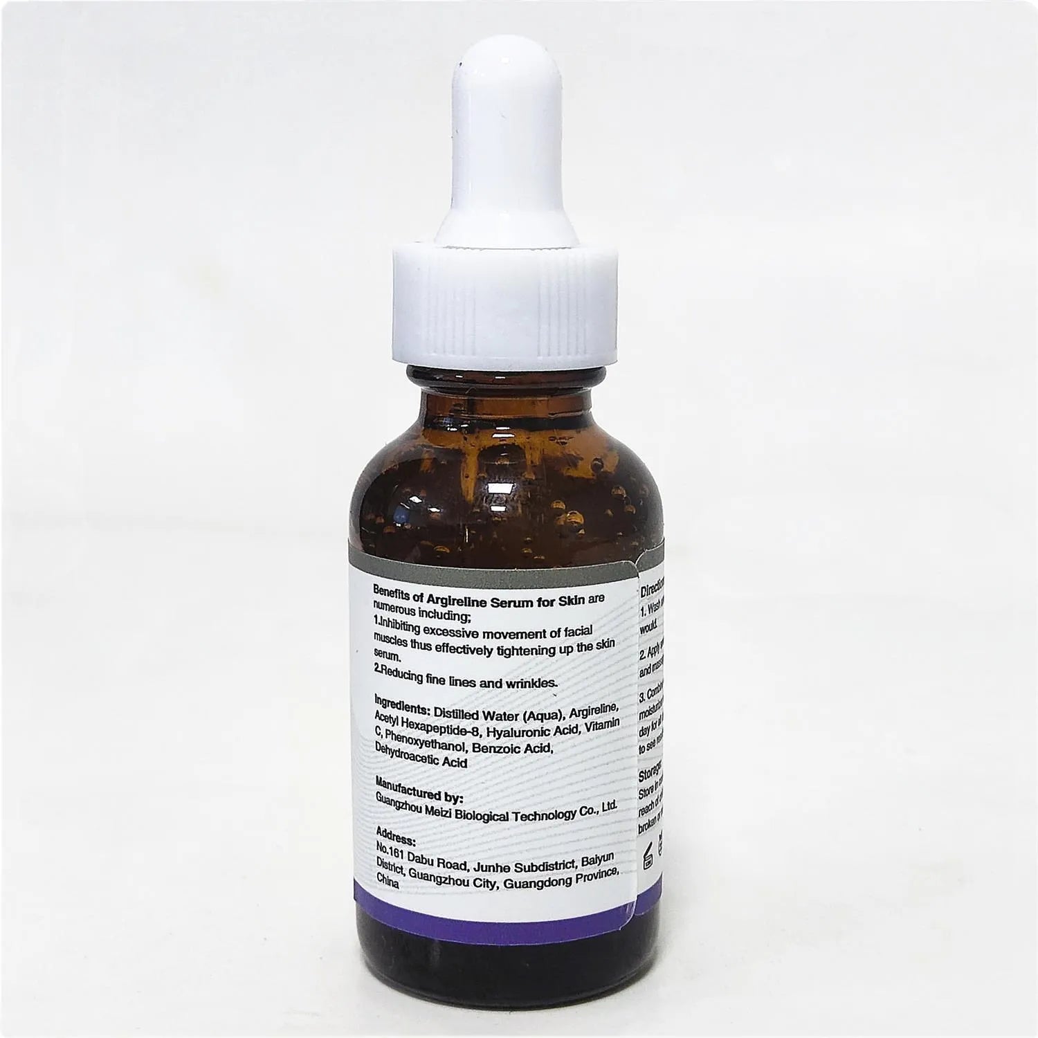 30ml bottle of six-peptide firming moisturising liquid with anti-wrinkle brightening properties