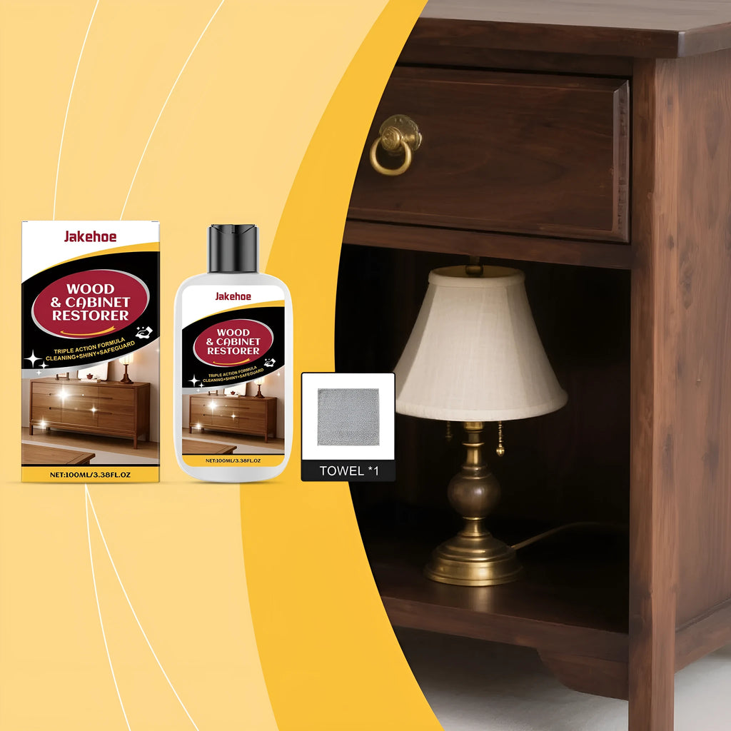 100ml wooden furniture scratch care bottle with 20x20cm polishing towel for surface maintenance