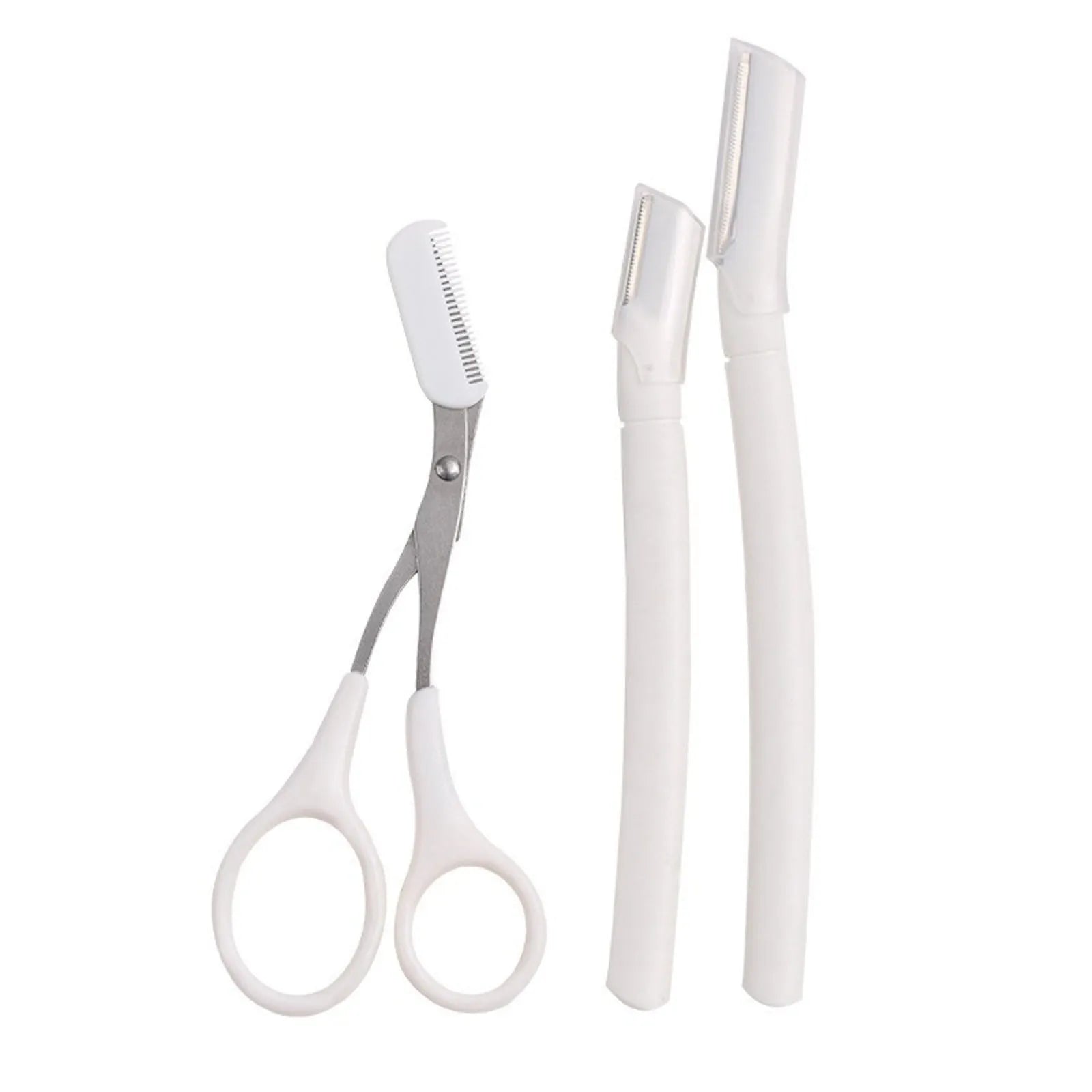 Eyebrow trimmer set with macro safety type razor and safety guard for beginner men and women
