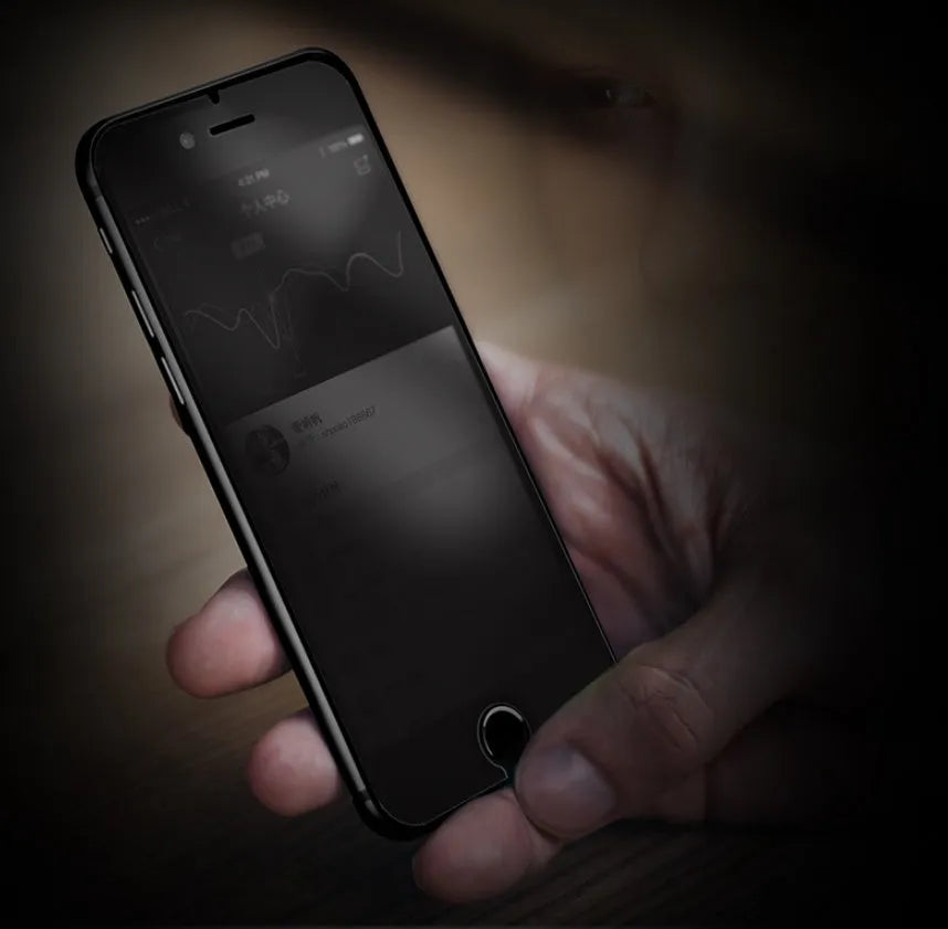 Tempered glass anti-spy privacy screen protector for iPhone XS Max with colour film options