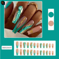 Ballet Wave Line detachable nail stickers with jelly glue in W067 pattern