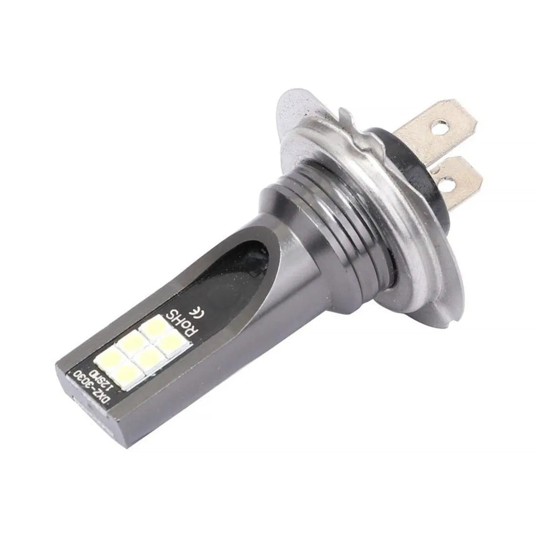 H7 socket 110W automotive LED fog light unit with 12 SMD chips and aluminium housing.