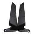Black universal motorcycle rearview mirror pair with aluminium alloy housing and glass surface