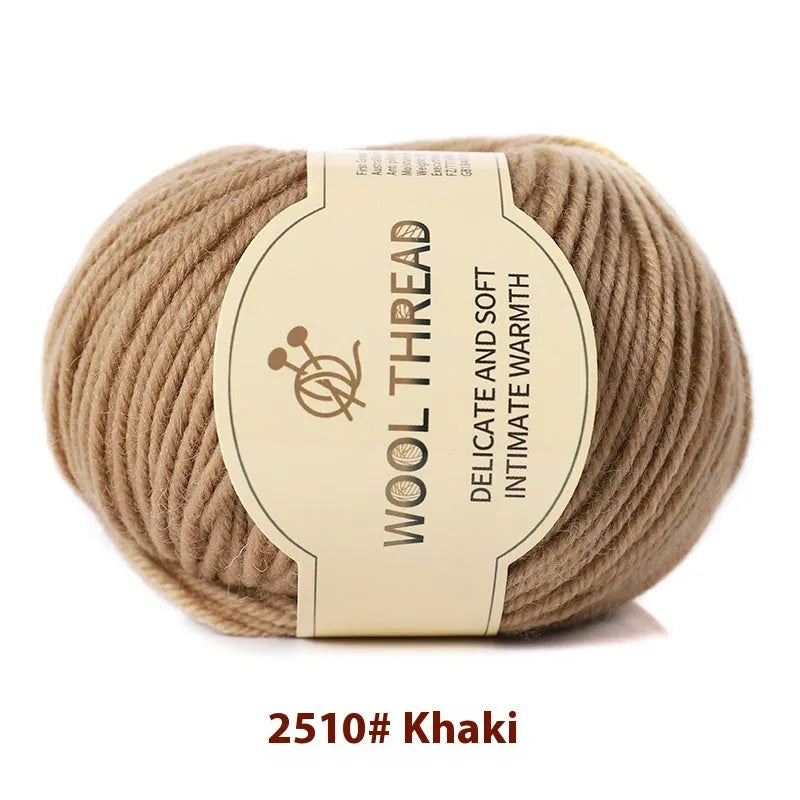 Roll of domestic wool knitting yarn for 10 needles in various colours including green, red, and blue