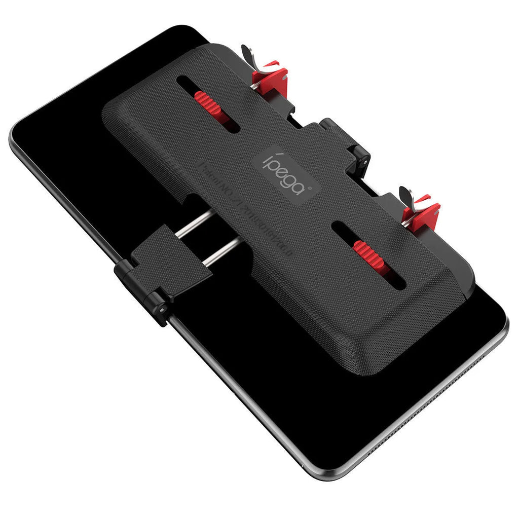 Black PG-9137 phone gaming trigger stand showing adjustable trigger and telescopic phone clip.