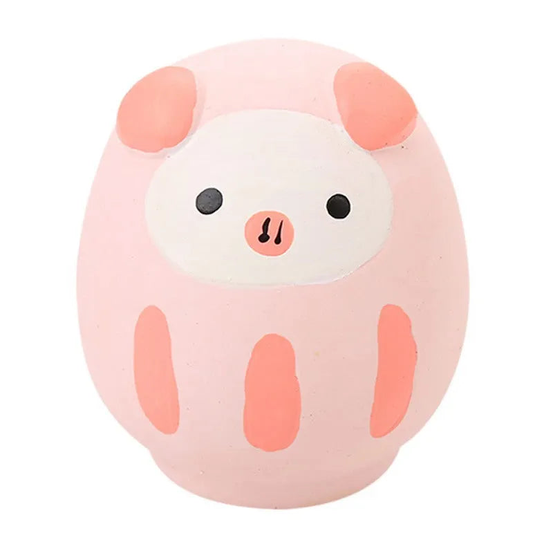 Latex sounding cartoon pet toy in dairy cow design with squeaker, white with black patches