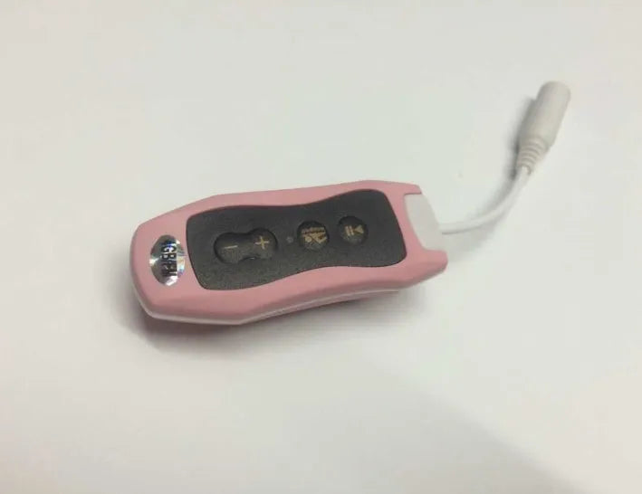 Compact waterproof IPX68 Bluetooth MP3 headset in six colours: black, blue, green, orange, pink, white.