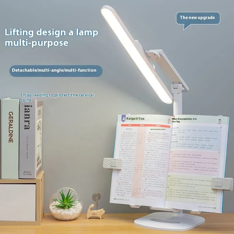 Adjustable reading table lamp with three-speed colour temperature control and USB charging capability