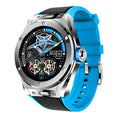mv58 smart watch in black with Bluetooth calling, heart rate monitor, and silicone sport strap on wrist